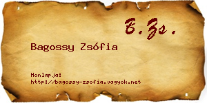 Bagossy Zsófia névjegykártya