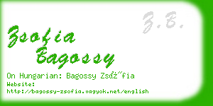 zsofia bagossy business card